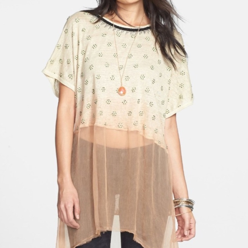 Free people diamond linen tunic || NWT